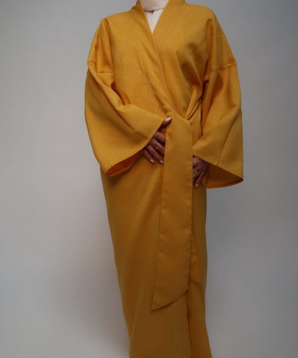 Kimono Alba jaune moutarde